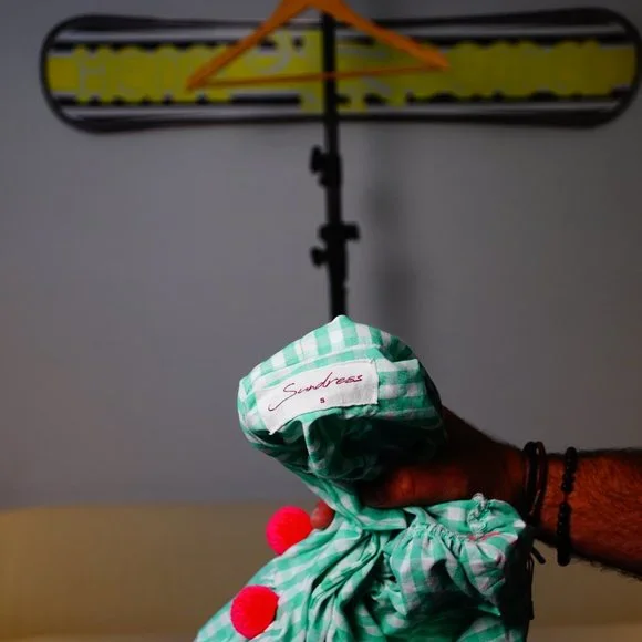 Sundress (a French Designer) Lime Green and White Xs/S Dress - Picture 2 of 6